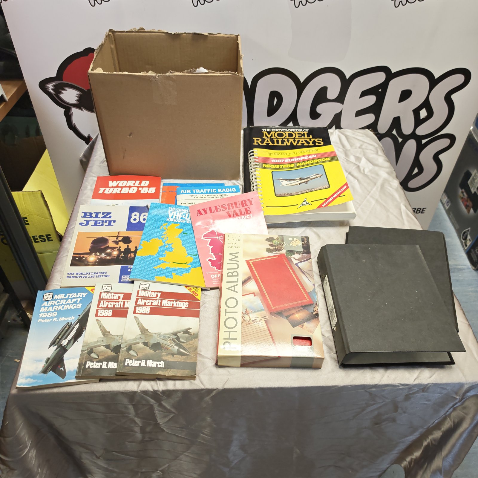 Lot of vintage aviation books including military aircraft markings guides.