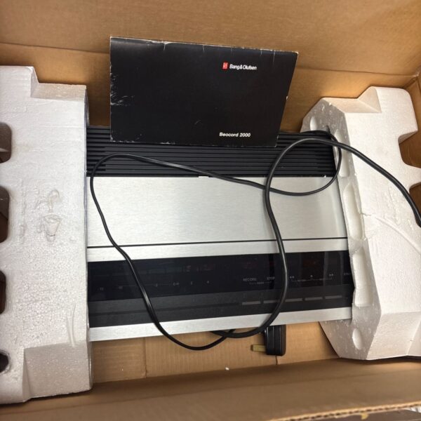 Vintage Bang And Olufsen Beocord 2000 cassette deck in its original box.