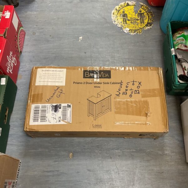 Bath Vida Priano under sink cabinet in original packaging.