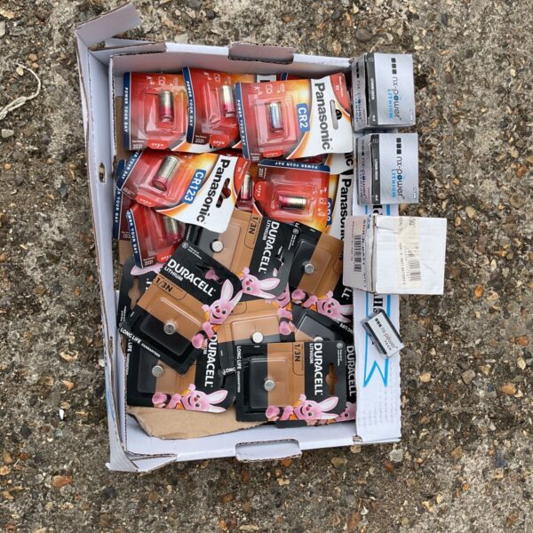 Mixed lot of Duracell and Panasonic batteries including CR2 and 1/3N sizes.