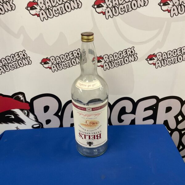 Large empty Bells Whisky bottle for collectors.