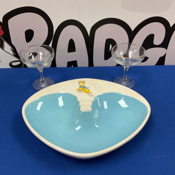 Vintage Beswick Babycham ashtray shaped like a deer.
