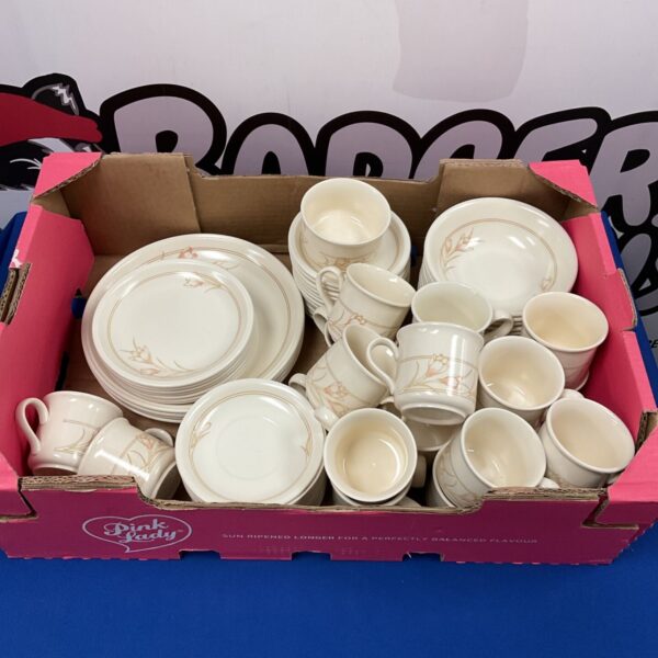 Vintage Biltons Staffordshire tableware set with floral design.