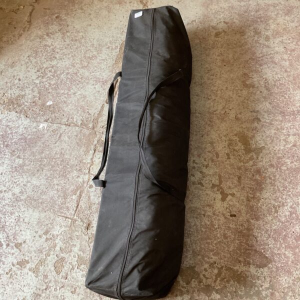Black gazebo carry bag for storage and transport.