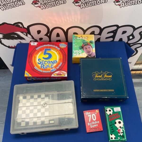 Board game lot including Trivial Pursuit and 5 Second Rule.