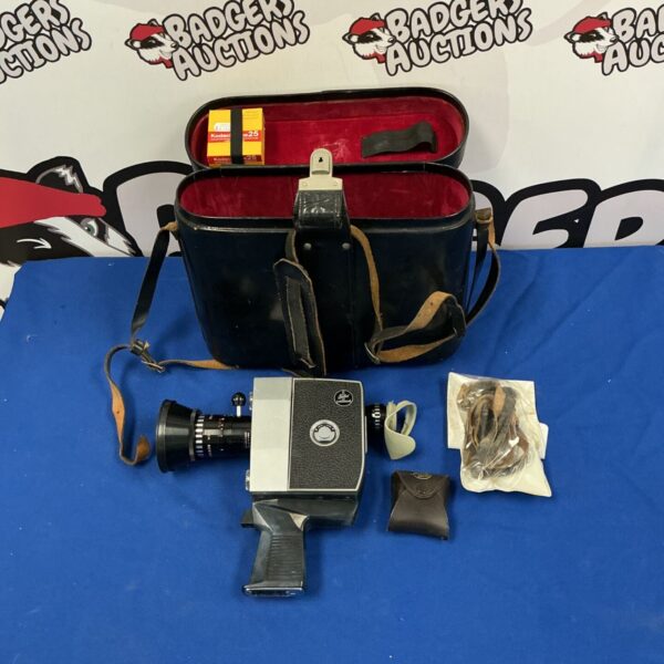 Vintage Bolex P4 Zoom Reflex camera with case.