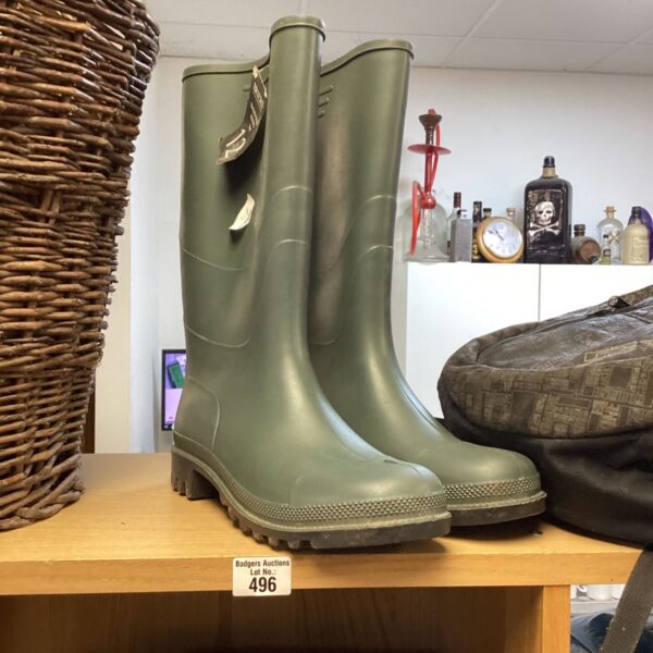 Green Briers size 12 Wellington boots for gardening and outdoor use.