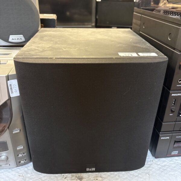 B&W ASW610 active subwoofer, a powerful home audio speaker.