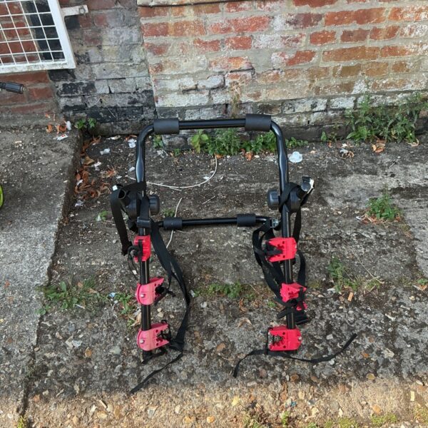 Used car bike rack for tow hitch mounting.