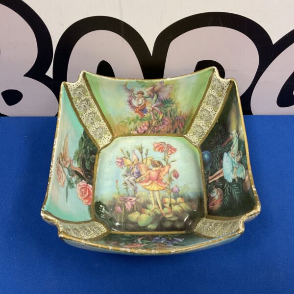 Vintage Carlton Ware Burslam Fairy Bowl with hand-painted fairy design.