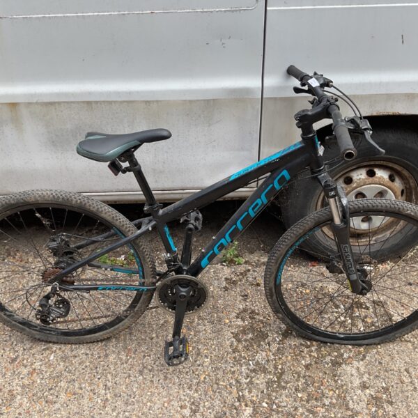 Blue Carrera Hustle Junior Mountain Bike for sale.