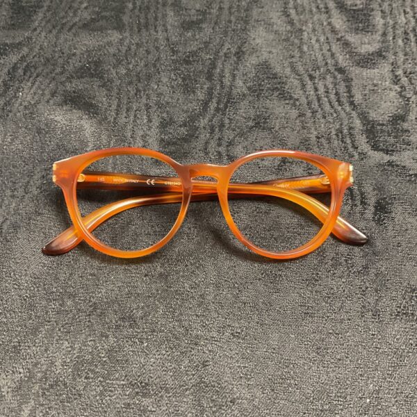 Vintage Cartier glasses frame with tortoise shell pattern.