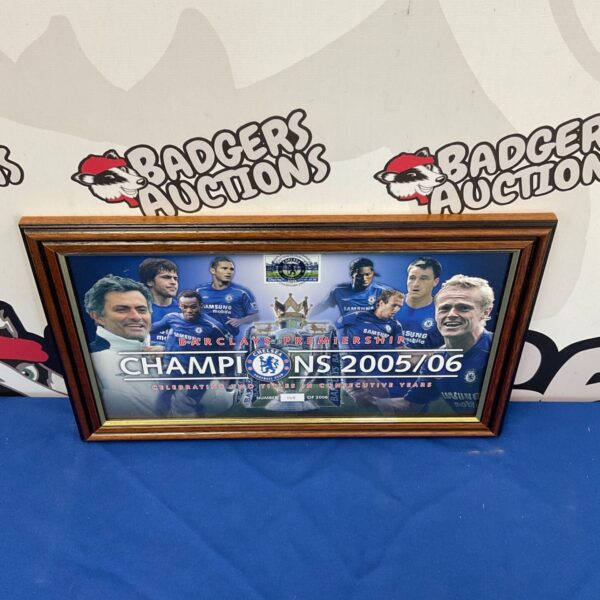 Framed Chelsea FC 2005/06 Champions print featuring the team.