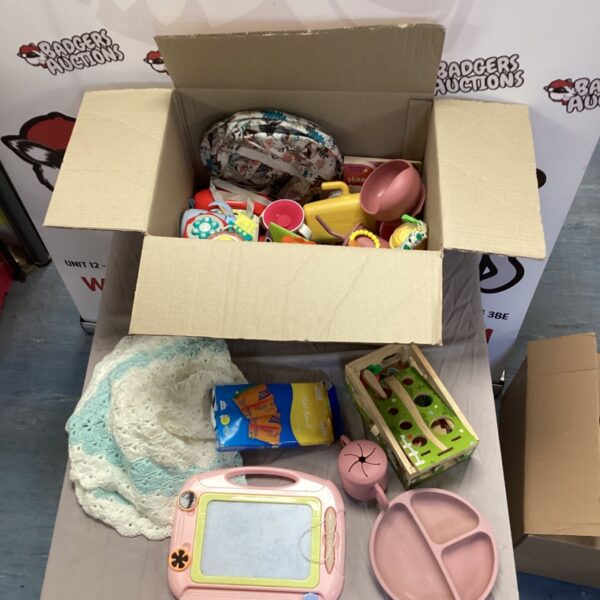 Childrens toy bundle with float bands and Fisher Price phone.