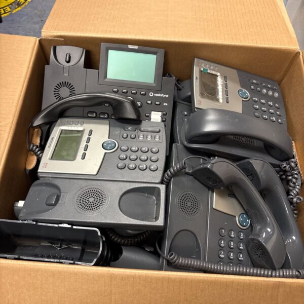 Lot of Cisco and Vodafone office telephones for collectors.