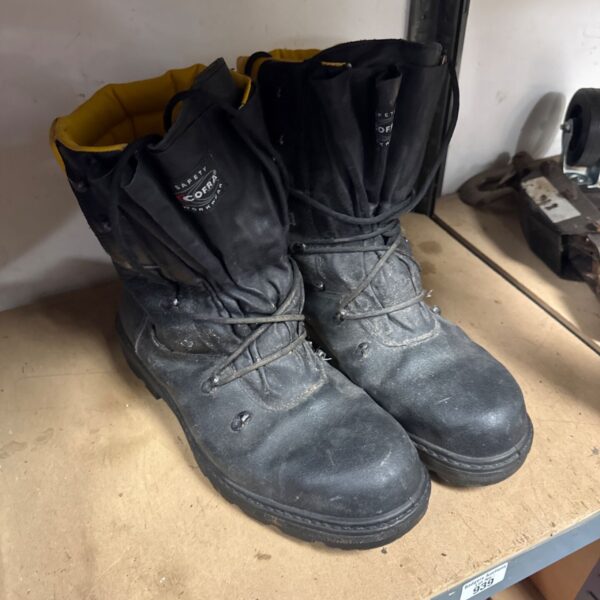 Cofra safety boots, UK size 12, showing wear and tear.