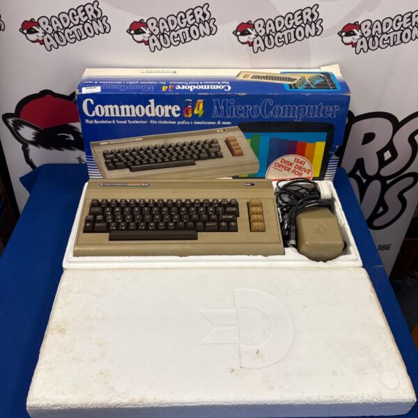 Boxed vintage Commodore 64 computer for retro gaming and collecting.