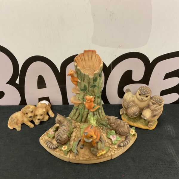 Danbury Mint Robert Hersey woodland life porcelain animal ornaments.