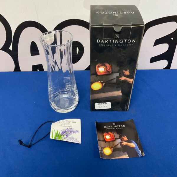 Darlington Crystal 8” Bluebell vase with presentation box.
