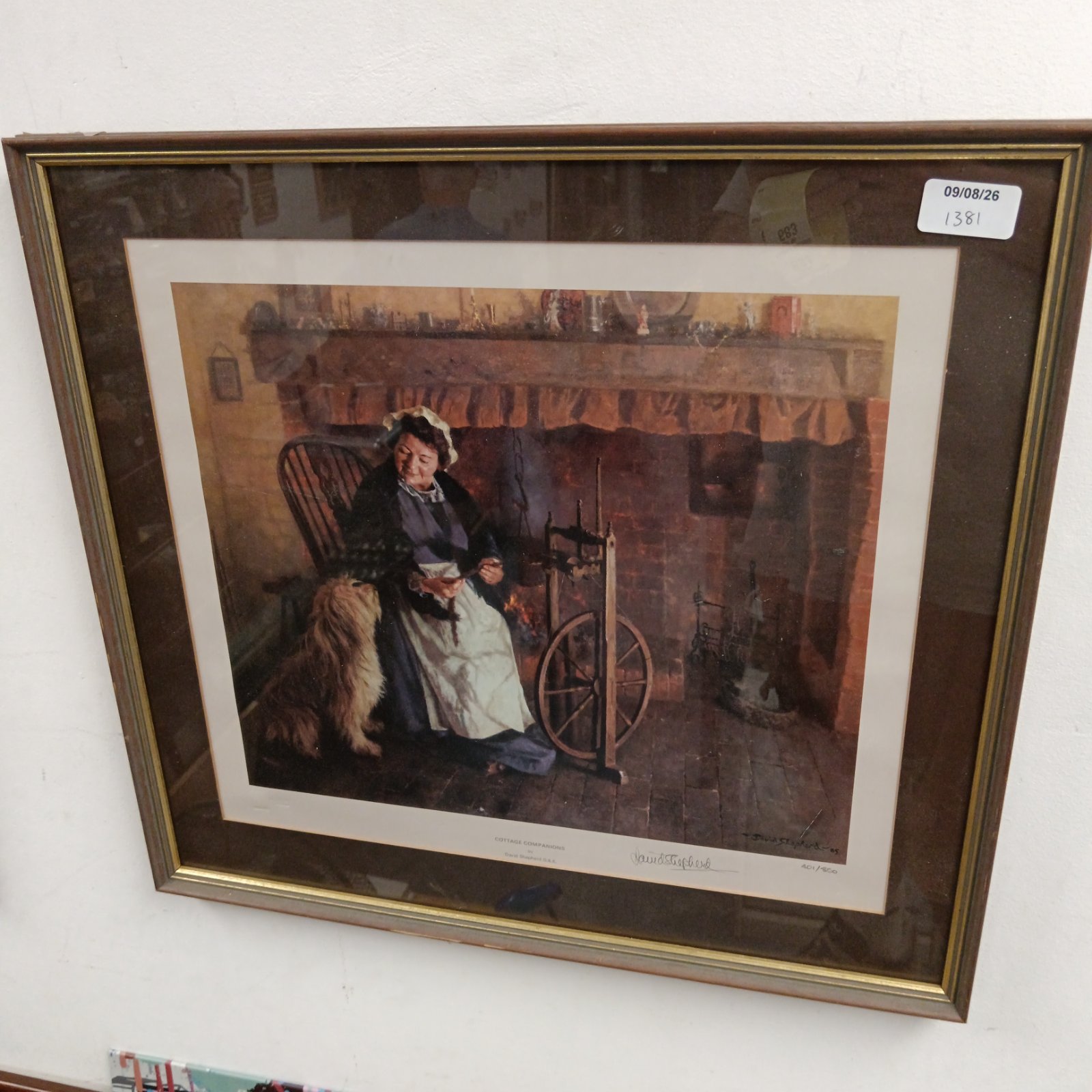 David Shepherd limited edition print "Cottage Companions" featuring a rural scene.