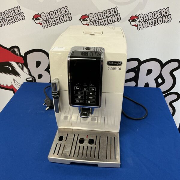 DeLonghi Dinamica coffee machine, model ECAM350.21.B, in used condition.