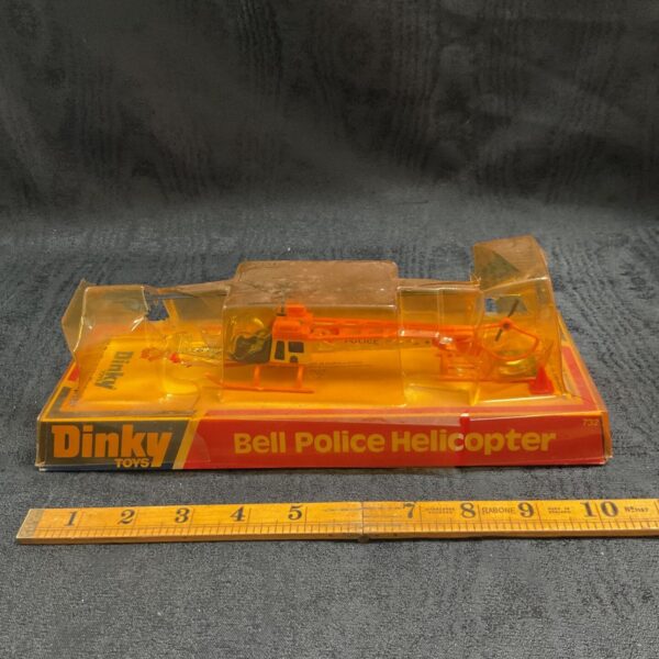 Vintage Dinky Toys Police Helicopter in original packaging.
