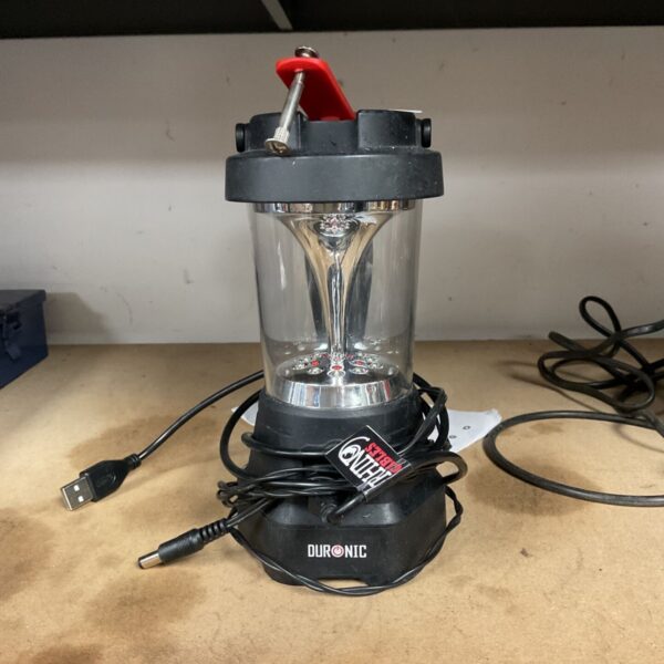 Duronic Hurricane LED lantern, rechargeable portable camping light.