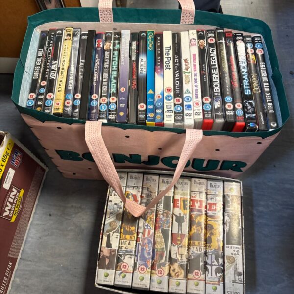DVD lot with a box set and various films.