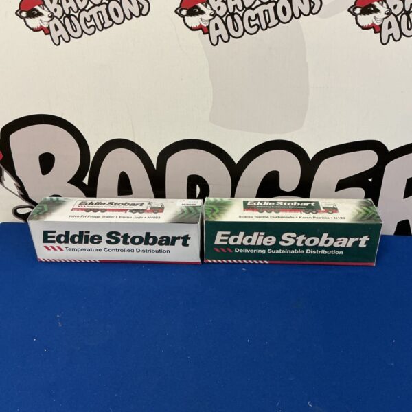 Sealed Eddie Stobart model lorries, H4663, in original packaging.