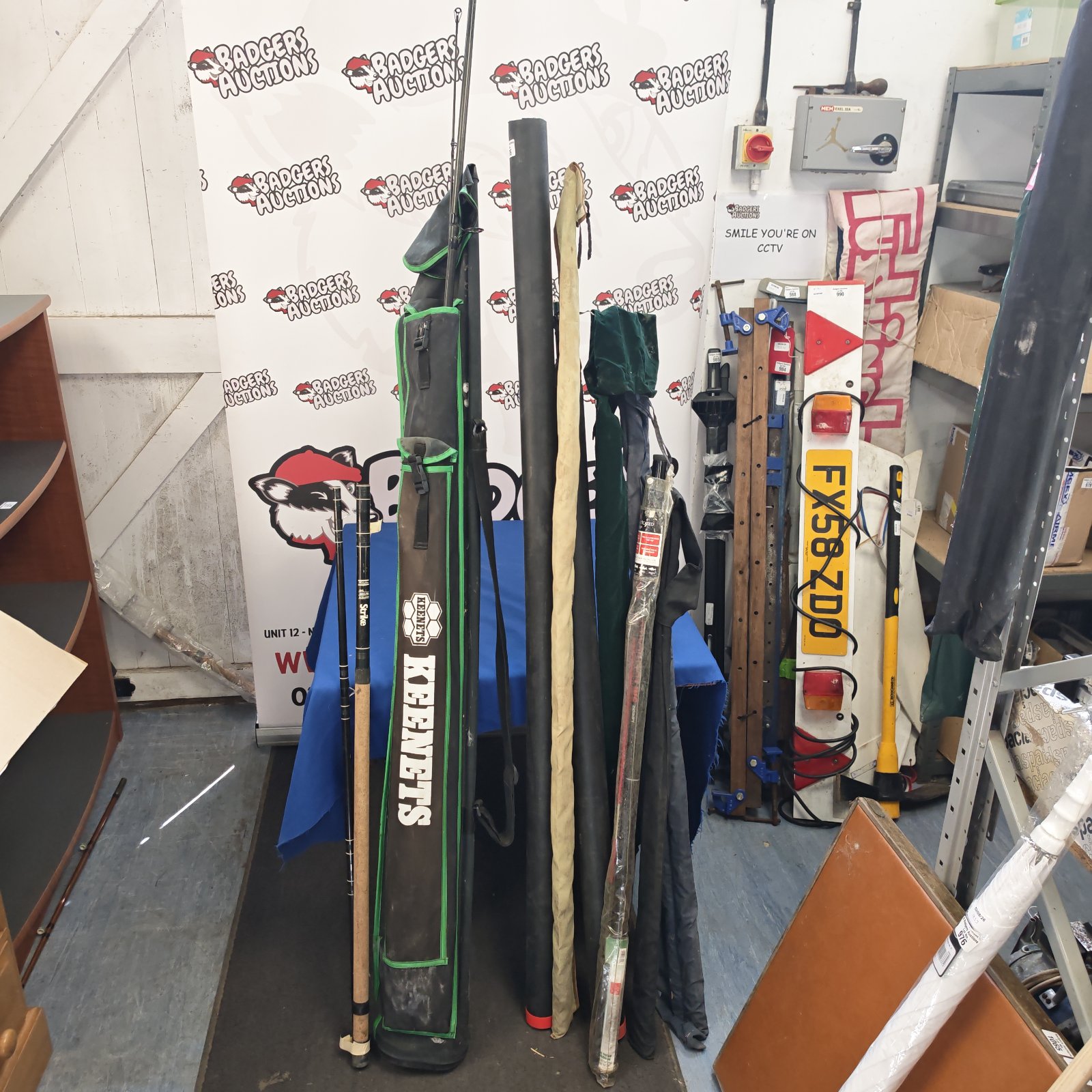 Bundle of fishing rods with Keenest rod bag for angling.