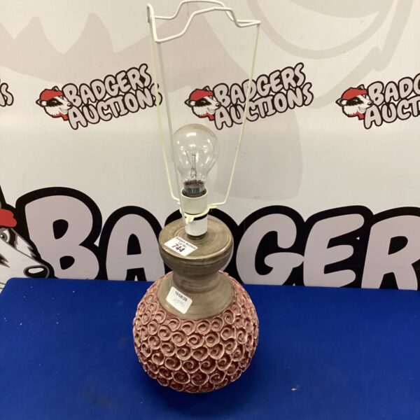 Vintage Fratelli Fanciullacci table lamp with textured ceramic base.