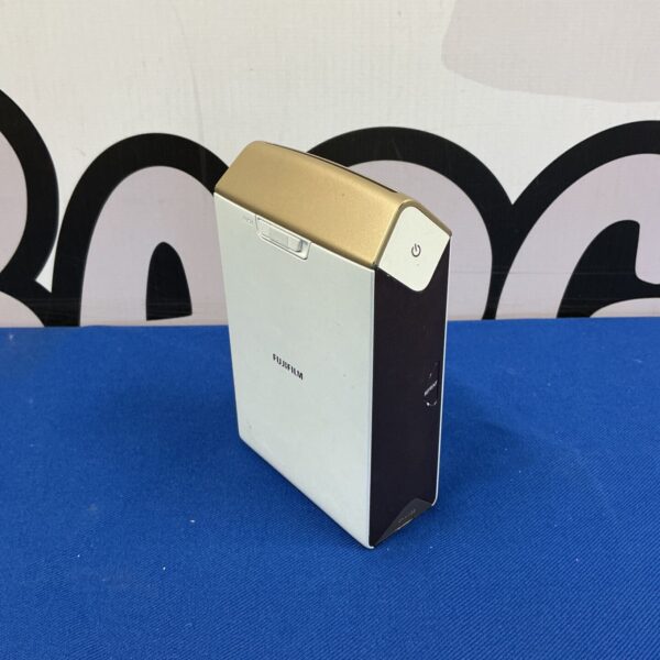 Fujifilm Instax Mini Share SP-2 printer in white, portable photography.