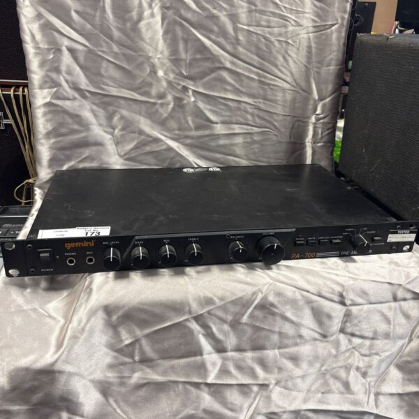 Vintage Gemini PA-700 pre amplifier with control knobs.