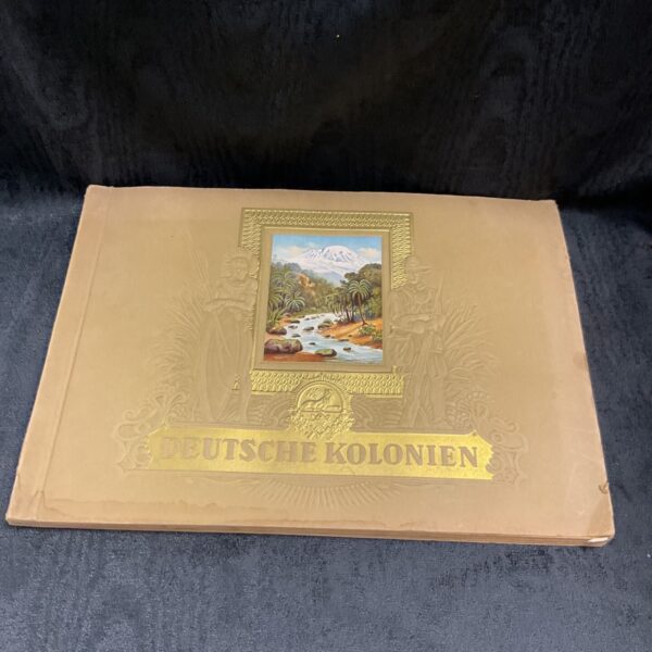 Vintage German Colonies cigarette card album cover.
