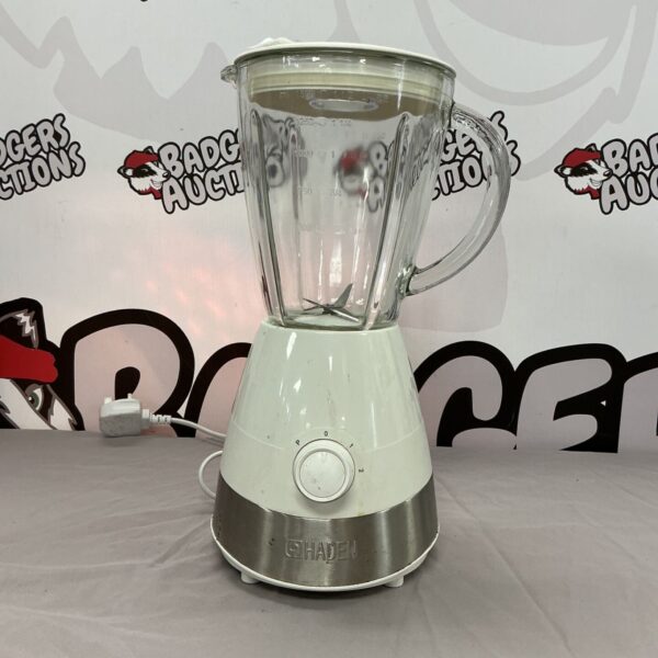 Silver and black Haden blender, vintage kitchen appliance.