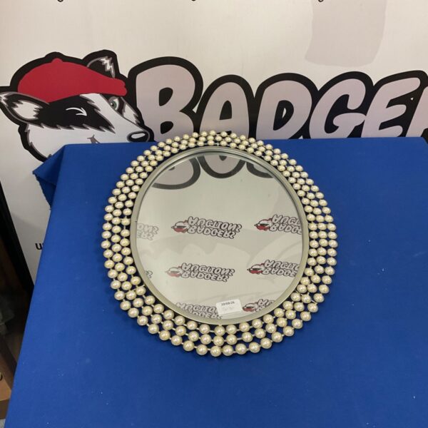 Ornate gold hall mirror, vintage decorative wall mirror.