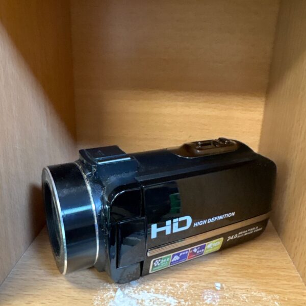 HD digital video camera, handheld camcorder for recording.