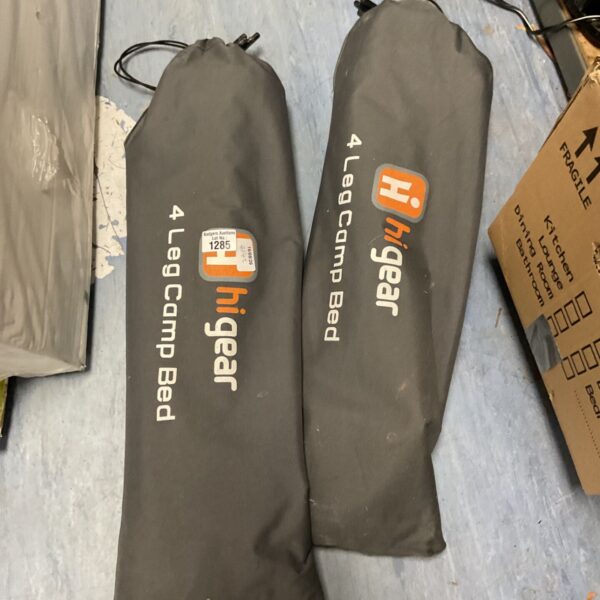 Used Higear 4 leg camp bed for outdoor camping and festivals.