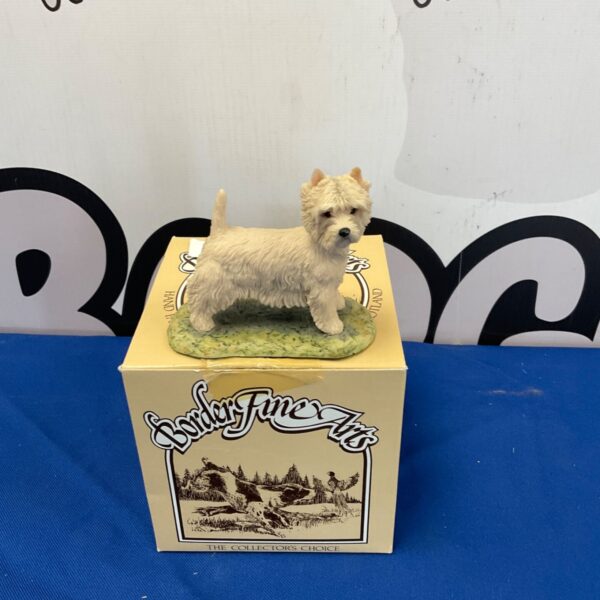 Handmade Highland Border Terrier figurine by Bored Fine Arts.