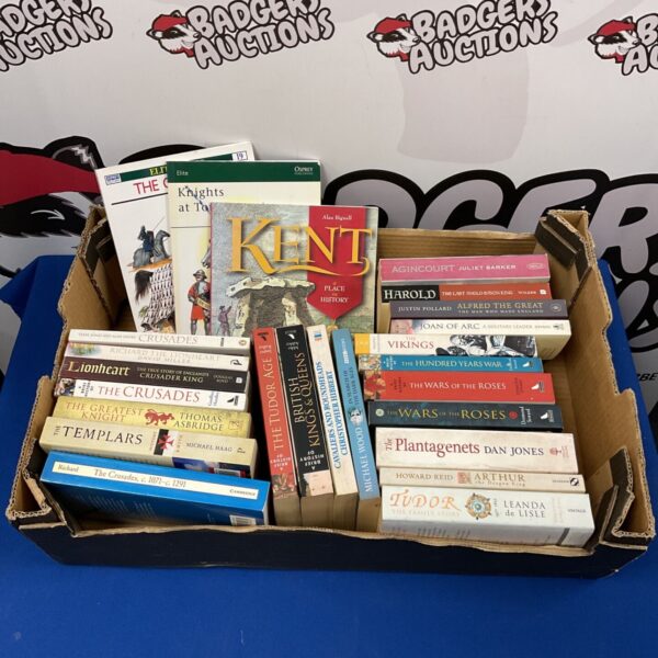 Collection of history books including crusades, knight templar & joan of arc.
