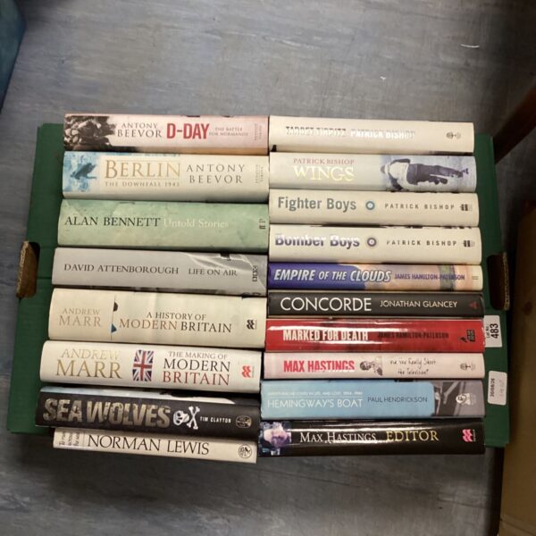 History book lot including D-Day and Modern Britain titles.