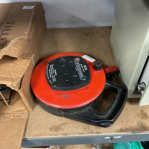 Hobbypoint cable reel for portable electrical cable management.