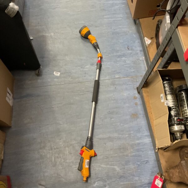 Hozelock telescopic lance spray plus for garden cleaning.