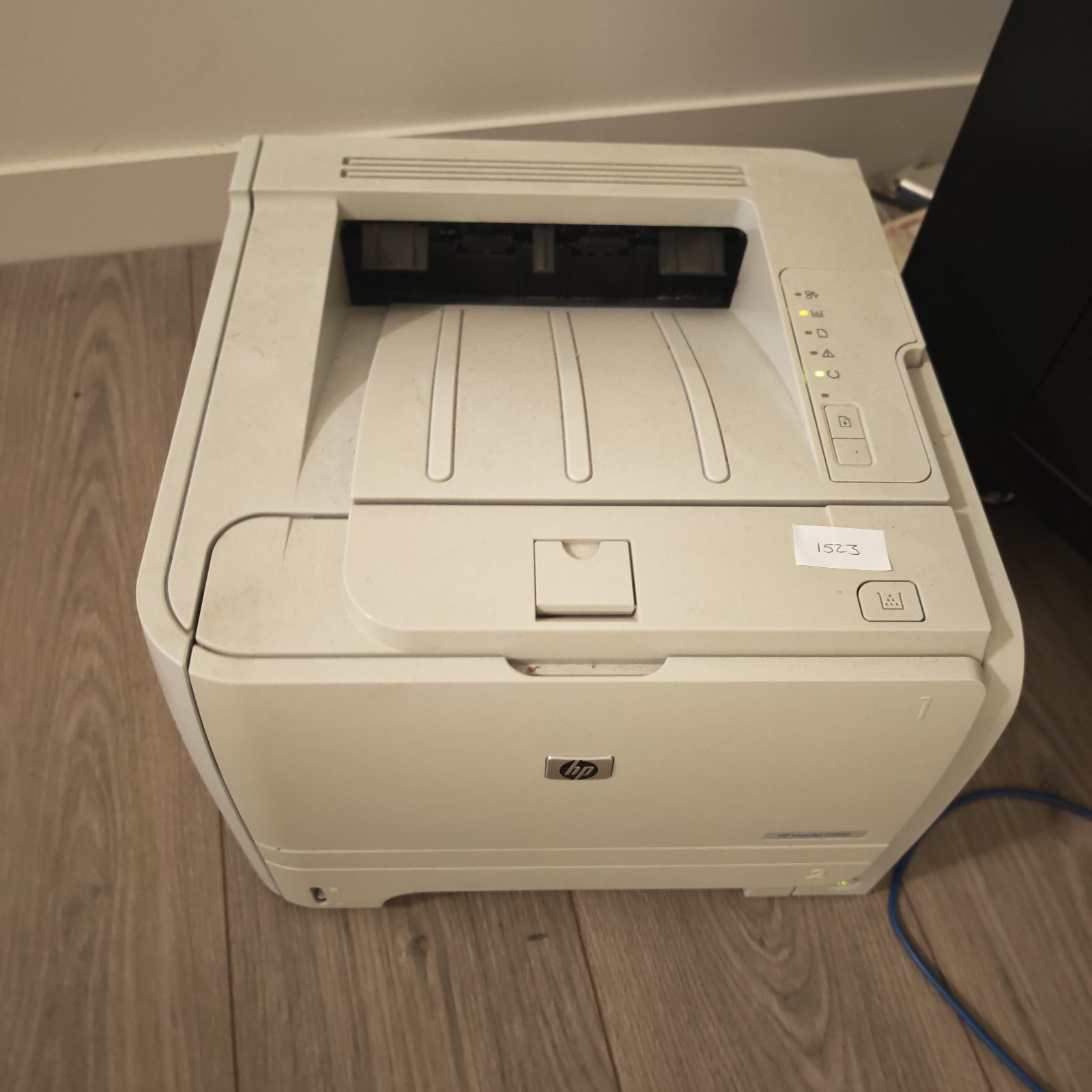 HP office printer, a monochrome laser printer for home or office use.