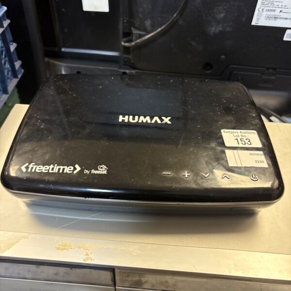 Black Humax Freetime TV Recorder set top box for digital television.