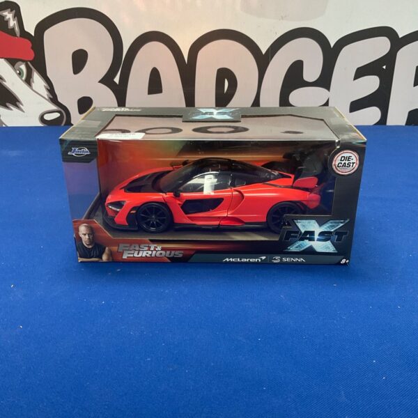 Jada Fast and Furious McLaren Senna diecast model car.