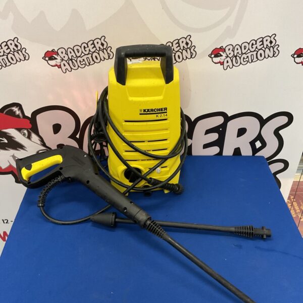Kärcher K 2.14 electric pressure washer for garden and patio cleaning.