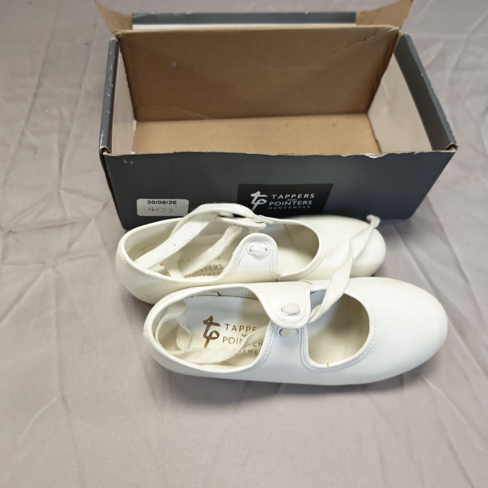 Kids tap shoes by Tappers & Pointers, size 12, model 477.