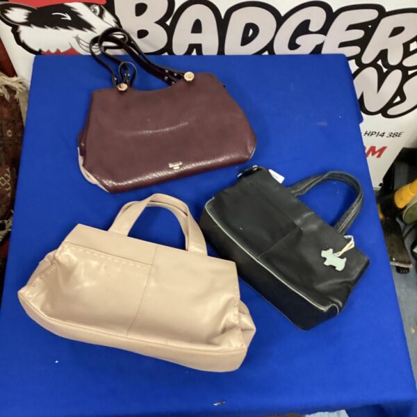 Ladies handbags lot including Radley and Dune brands.
