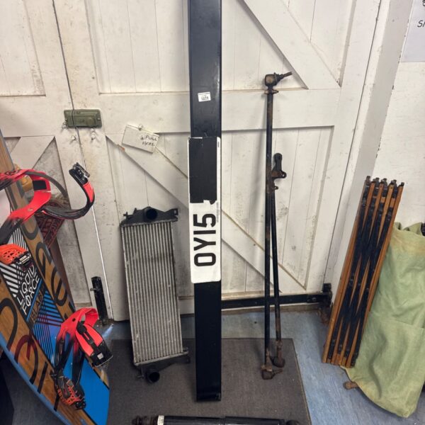 Land Rover Defender parts bundle including bumper and intercooler.